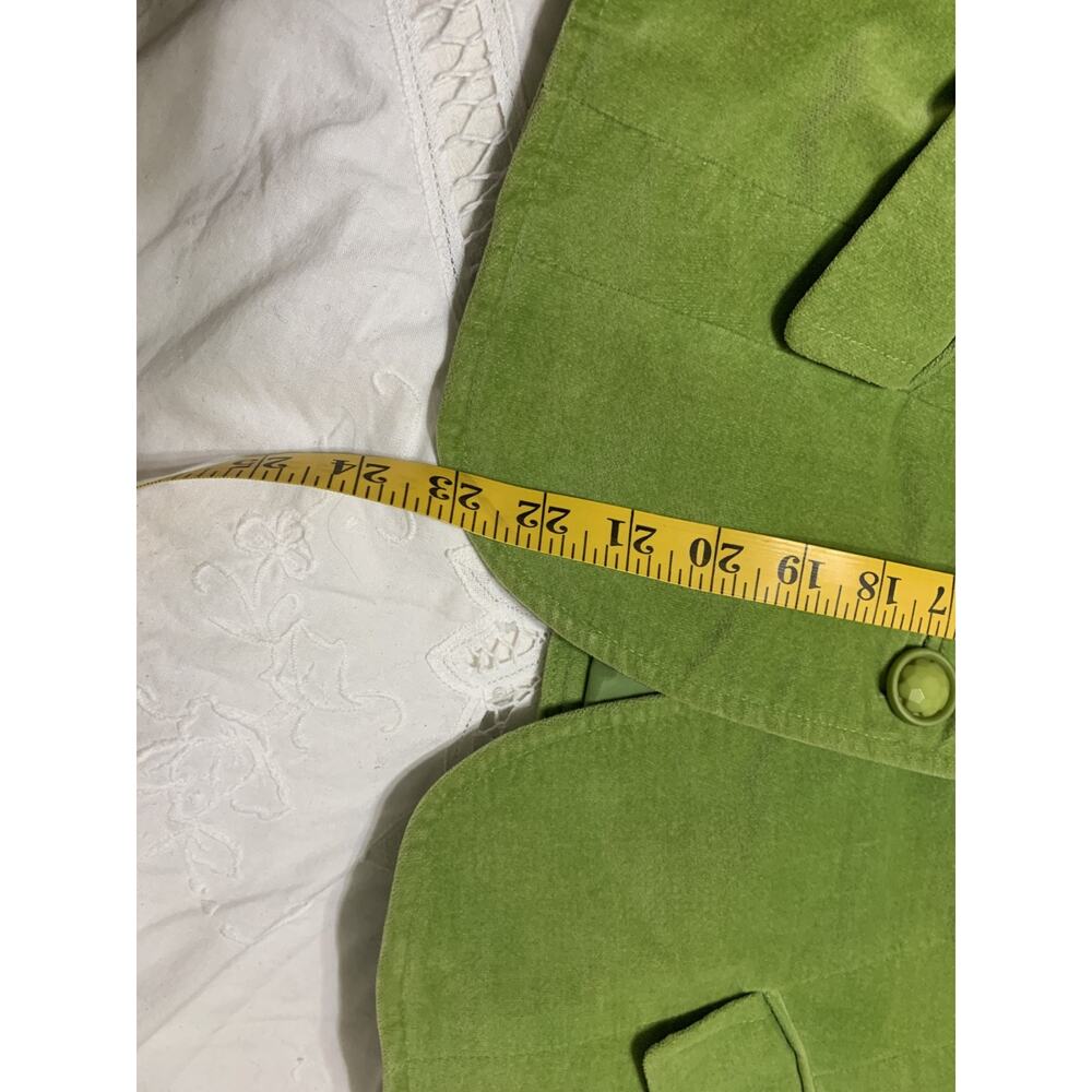 Caslon Women's Blazer Clover Green Velvet Size Medium Spring Career Easter - Picture 7 of 10